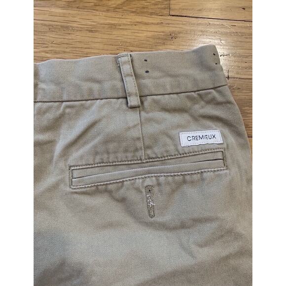 CREMIEUX Men's Khaki Tan Cotton Flat Front Causal Premium Shorts size 34 - Picture 3 of 7
